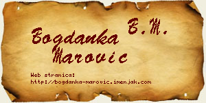 Bogdanka Marović vizit kartica